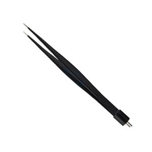 Pince bipolaire à pointe argentée antiadhésive Cushings 1.0mm Instrument d'électrochirurgie réutilisable de 15.5cm pour usage vétérinaire avec deux - Product Image 1