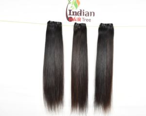 Cheveux humains vierges non traités à cuticule alignée Force des cheveux humains indiens Faisceaux lâches Extensions de cheveux indiens bruts Remy Virgin - Product Image 1