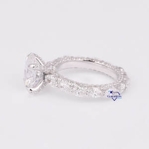 Exclusivo 3,00 CT corte ovalado CVD laboratorio cultivado diamante 14KT oro blanco sólido moda para mujeres anillo de bodas joyería personalizada - Product Image 5