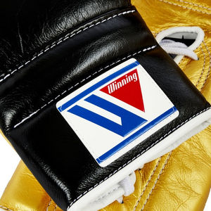 OEM Custom Brand New Winning Boxing MS Training <b>Gloves</b> Black Red Gold <b>Lace</b> Made of High Quality Leather - Product Image 6