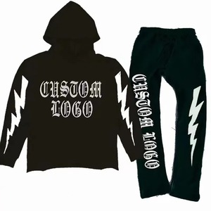 Wholesale Premium Quality Screen Printed Custom Tracksuits for <b>Men</b> Sports Wear Hoodie Set with custom logo <b>men</b> sweatsuit - Product Image 1