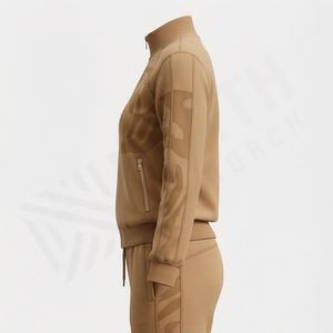 Conjuntos Deportivos de Felpa de Algodón Puro para Mujer, Elegantes, con Etiqueta de Logotipo Personalizable, de Alta Calidad, Suaves y Cálidos para Gimnasio - Product Image 3