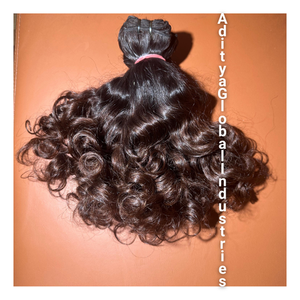 Bundles de cheveux Remy indiens ondulés rebondissants naturels Extensions de cheveux humains vierges non transformés en vrac de cheveux humains fabriqués en Inde - Product Image 3