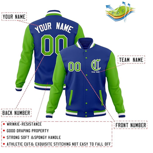 Veste de baseball universitaire avec numéro de nom personnalisé Logo cousu col montant toile tissu hiver grande taille Letterman vestes - Product Image 3