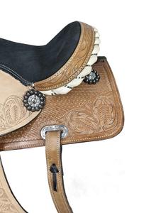 ชุดอานม้าหนังแท้คุณภาพพรีเมี่ยมเหมาะอย่างยิ่งสำหรับการแข่งแบบตะวันตกแบบมีความอดทนแบบอังกฤษสำหรับการขี่ม้า - Product Image 4