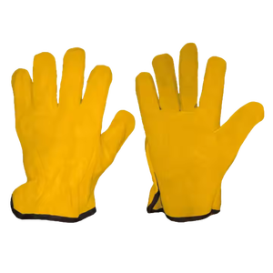 Guantes de seguridad para Conductor de cuero dividido de piel de vaca resistente de alta calidad cómodos resistentes al calor para trabajos de jardín - Product Image 4