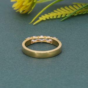 Timeless IGI certificado VVS Lab Grown Diamond 14K oro sólido enrejado cinco piedras anillo de boda joyería de moda fina para mujeres - Product Image 6