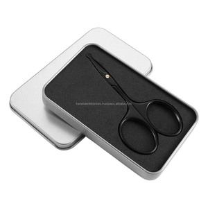 Mini Stainless Steel Curved Round Tip Grooming Eyebrow Eyelash Cutting Nose Hair <b>Beard</b> Trimming <b>Scissors</b> Makeup Beauty Tool - Product Image 6