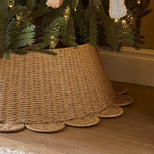 กระโปรงต้นคริสต์มาสลายหอยเชลล์ขายดี ผลิตในเวียดนาม ขนาดเส้นผ่านศูนย์กลาง 22-27 นิ้ว สูง 11 นิ้ว บริษัท ซอน ตรา คราฟท์ จำกัด - Product Image 4