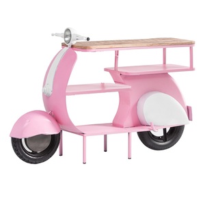 Nova Scooter tốt nhất cổ điển thiết kế cổ điển sắt cổ gốc cũ Scooter quầy <span class=keywords><strong>bar</strong></span> bảng với Giá rượu, xe tay ga Giá rượu - Product Image 3