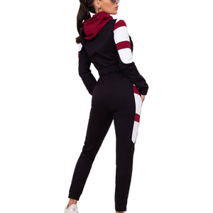 Conjunto Deportivo de Invierno de 2 Piezas para Mujer, Sudadera con Capucha y Pantalones Deportivos, 100% Algodón, Color Sólido, con Logotipo Personalizado - Product Image 4