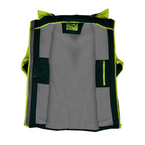 Chaqueta de Seguridad Reflectante Fluorescente de Alta Visibilidad para Invierno, con Logotipo Personalizado al por Mayor, de Manga Larga, Amarilla y Negra - Product Image 3