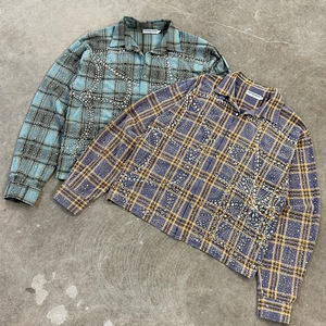 <b>Shirts</b> 100% Cotton Polyester Thick Different Colors Autumn Winter Button Down Long Sleeved Vintage Men Flannel <b>Plaid</b> <b>Shirt</b> - Product Image 3