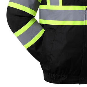 Chaqueta de Trabajo de Seguridad Reflectante Personalizada de Alta Visibilidad para Hombre, Chaqueta de Trabajo Reflectante con Cremallera y Brillo Nocturno - Product Image 3