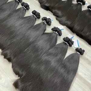 Lots de Cheveux Humains Noirs Bruts Vietnamiens, Tissage Droit, Double Trame, Cuticules Entièrement Alignées, Aspect Naturel Doux, Cheveux Premium en Gros - Product Image 4