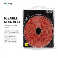 Ruban LED néon flexible DC12V 6x12mm 120 LED/m IP67 étanche et dimmable 5m pour enseignes DIY