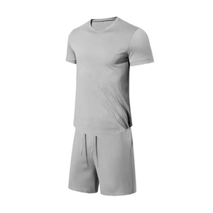 Ensemble de survêtement respirant personnalisé 2026 avec logo, marque privée, ensemble short et t-shirt pour homme, été - Product Image 6