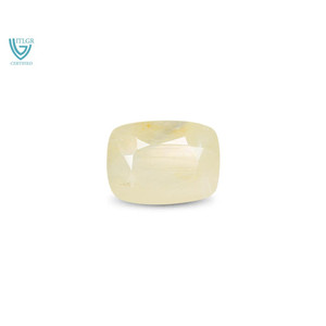 Saphir Jaune Naturel (Pukhraj) 3,95 Carats, Taille Émeraude Facettée, Pierre Libre, Matériau de Gemme Rouge, Similaire à l'Alexandrite et à l'Aigue-marine - Product Image 1
