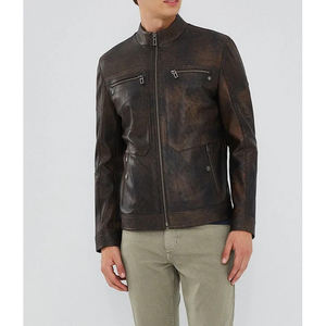 Venta al por mayor de chaqueta de cuero auténtico personalizable para hombre último diseño reversible transpirable - Product Image 5