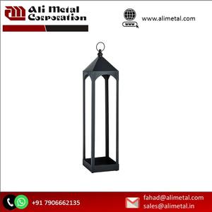 Linterna de cristal de hierro con forma de casa de estilo europeo, candelabro a prueba de viento para decoración navideña del hogar - Product Image 6