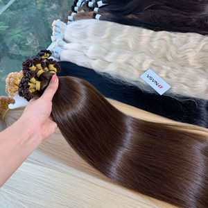 Extensions de cheveux en kératine à pointe plate de qualité supérieure, lisses, couleur foncée et couleur claire, pré-collées pour salon, vente en gros - Product Image 1