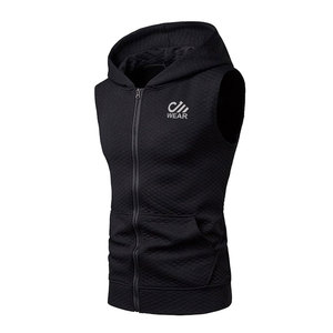 Sudaderas sin mangas Streetwear Sudaderas con capucha Nuevas sudaderas con capucha de moda Ropa informal de secado rápido Hombres Sudaderas con capucha de gimnasio - Product Image 3