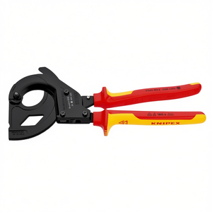 เครื่องตัดสายเคเบิลเคลือบสีดำของไนเพ็กซ์แบบระบบแร็ทเช็ตสำหรับสายเคเบิลหุ้มเกราะลวดเหล็ก (สายเคเบิล SWA) ด้ามจับหุ้มฉนวนแบบกรรไกร - Product Image 3