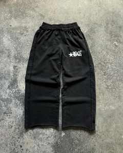 กางเกงวอร์มขาบานสำหรับผู้ชาย, กางเกงวอร์มผ้าฝ้าย100% เอวยางยืดกางเกงลำลองน้ำหนักเบาทรงหลวม - Product Image 1