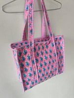 Luxueux bloc impression à la main Shopper week-end sac fourre-tout élégant Machine matelassé à la mode bloc impression doux grand fourre-tout de bonne qualité