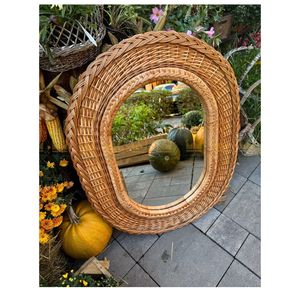 Gran oferta, espejo de ratán ovalado moderno, arte de pared tejido a mano para decoración para sala de estar, forma personalizada en Vietnam - Product Image 3