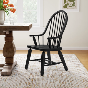 เก้าอี้วินด์ซอร์แบบมีที่วางแขนทำจากไม้ที่ได้รับแรงบันดาลใจจากวินเทจ - Product Image 2