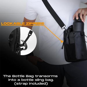 Unisex Biểu Tượng Tùy Chỉnh Phòng Tập Thể Dục Từ Chai Nước Túi Thiết Kế Mới Thể Thao Tập Thể Dục Màu Đen Từ Phòng Tập Thể Dục Túi Với Người Giữ Chai Rắn - Product Image 3