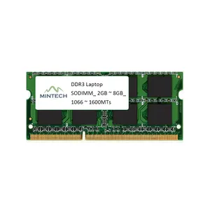 204 פינים DDR3 SODIMM 2GB, 4GB, 8GB מודולי זיכרון בעלי ביצועים גבוהים למחשב נייד