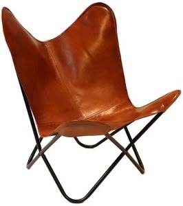 เก้าอี้ห้องรับประทานอาหารพับได้หนังผีเสื้อทำด้วยมือสไตล์วินเทจ - Product Image 4