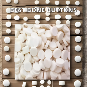 Boutons indiens religieux faits à la main, écologiques, durables, design élégant à dos plat, en os de buffle poli, artisanat naturel, best-sellers - Product Image 2