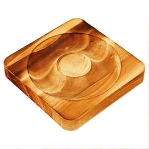 ลูกปัดไม้สีน้ำตาลล้วนทรงสี่เหลี่ยมลูกปัดไม้รูปทรงและขนาดขนาดผลิตด้วยมือผลิตด้วยมือผลิตจากอินเดีย - Product Image 3