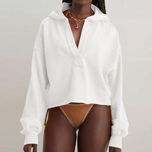 เสื้อสเวตเตอร์ผู้หญิงเสื้อครอปแบบสวมหัวมีฮู้ดเสื้อแฟชั่นสำหรับเด็กผู้หญิงเสื้อครอปเสื้อกันหนาวสำหรับฤดูใบไม้ร่วง - Product Image 5