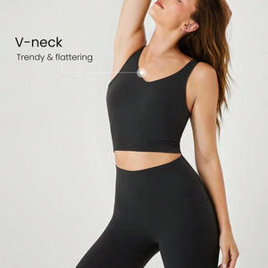 Ensemble t-shirt et legging pour femmes en gros tissu respirant de qualité supérieure vêtements d'entraînement impression personnalisée marque de marque privée - Product Image 3