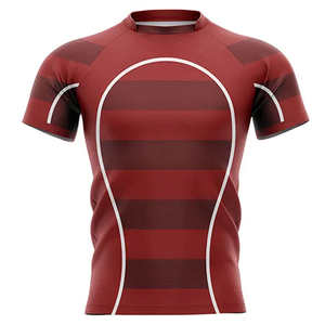 Maillot de rugby personnalisé pour homme avec votre propre logo, respirant et à séchage rapide, uniforme imprimé par sublimation, 100% polyester, vêtements d'équipe - Product Image 1