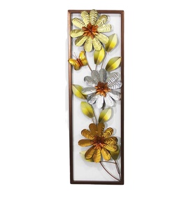 การตกแต่งพื้นหลังโซฟาในสำนักงานภาพวาดดอกไม้แบบแขวนผนังดีไซน์ทันสมัยทำจากสแตนเลสใหม่2023 - Product Image 1