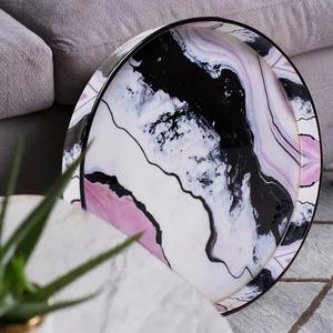 Bandeja de servicio de madera de acacia de bambú de estilo antiguo moderno, forma impresa de esmalte de alta calidad para restaurante de Hotel en casa - Product Image 3