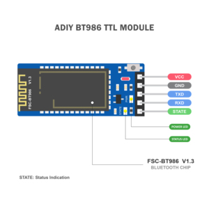 ADIY BT986 for <b>Module</b> with UART Interface 5V Supply Voltage Customizable Application - Product Image 3