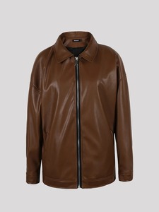 แจ็กเก็ตหนังสำหรับผู้ชายไซส์ใหญ่พิเศษมาใหม่กันลมมีซิปปิดระบายอากาศได้สำหรับนักแข่งรถมอเตอร์ไซต์ - Product Image 6