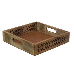 Bandeja de Madera de Mango con Asas para Servir Alimentos, Café y Frutas para Restaurante y Cafetería, Elegante Bandeja de Madera - Product Image 6