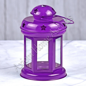 Axiom Home Accents Linterna de metal de estilo marroquí hecha a mano Candelabros de madera festivos Linternas para decoraciones de boda de Navidad - Product Image 2