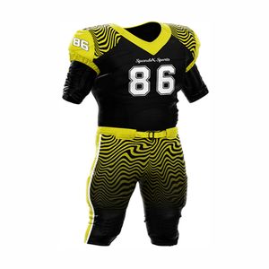 Custom 100% Polyester American <b>Football</b> Uniforms Breathable Plus <b>Size</b> Jerseys and Pants with Short Sleeves Printed Features - Product Image 2