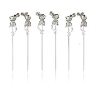 Selecciones de cóctel de metal Premium Palo de fruta de acero inoxidable Palitos de bebida reutilizables para fiesta de Bar - Product Image 3