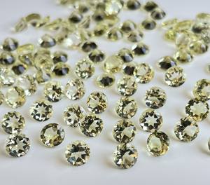 Cuarzo Limón Natural Redondo de 3 mm, Corte Facetado, Calidad AAA - Cuarzo Limón Natural de Primera Calidad - Product Image 2