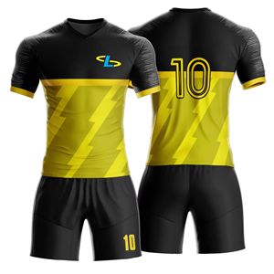 Nouveauté, ensembles d'uniformes de football pour hommes de qualité supérieure, design personnalisé, respirant, séchage rapide, short 100% polyester, service OEM disponible - Product Image 3