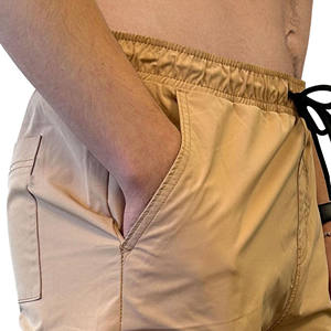 Alta calidad, fábrica, venta al por mayor, comodidad, logotipo personalizado, 100%, cordón de nailon, cintura elástica, bolsillos con cremallera, pantalones cortos de carga informales - Product Image 4